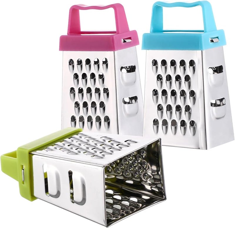 Alipis 3pcs Mini Cheese Grater Stainless Steel Multi Function Slicer Chopper Tool - Image 1